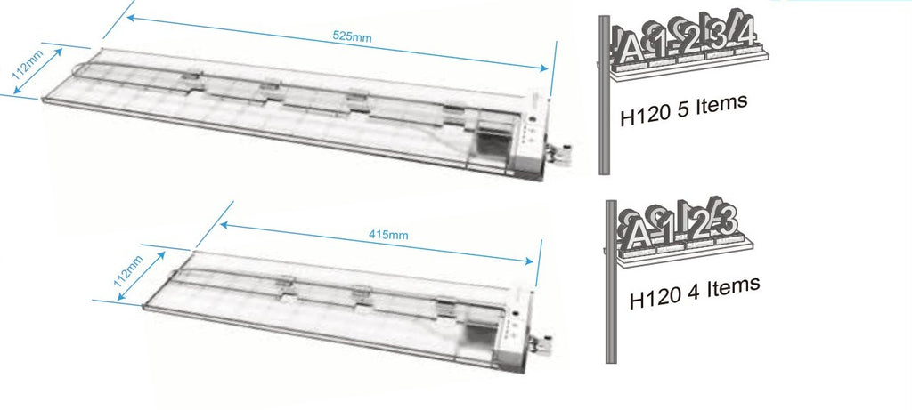 Protruding Transparent Shelf W415mm