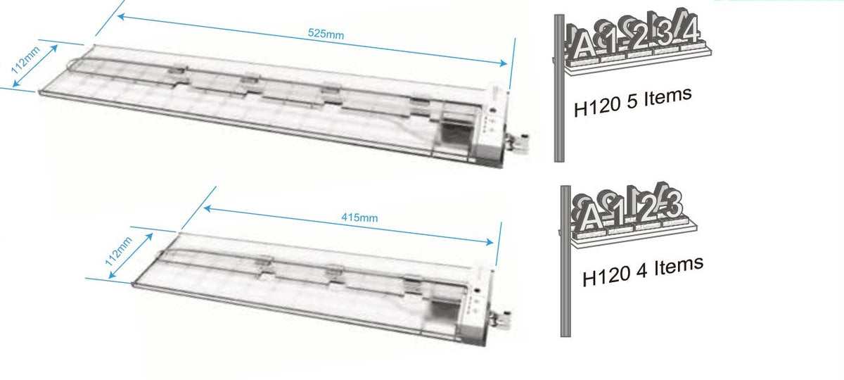 Protruding Transparent Shelf W415mm