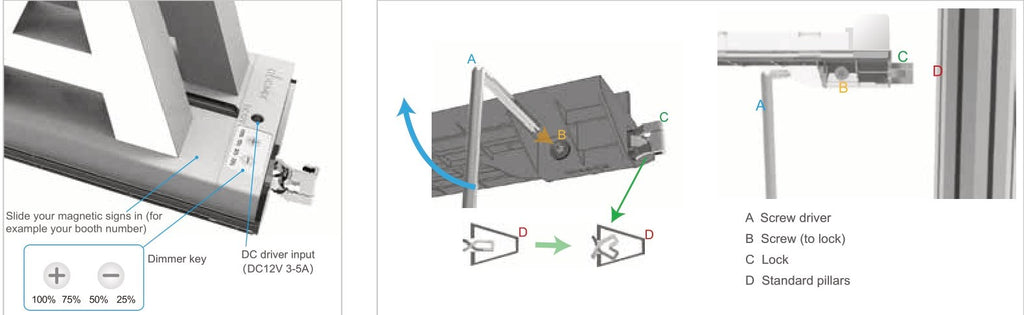 Protruding Transparent Shelf W415mm