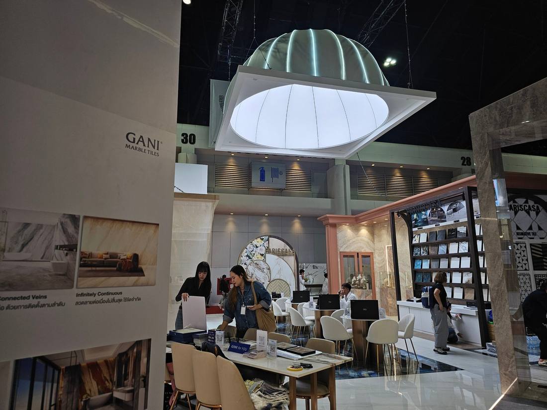 GANI marble tile booth dome stretch ceiling