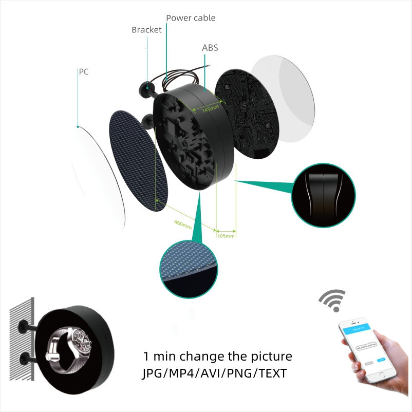 RGB LED Display Double Sided Round Φ460mm